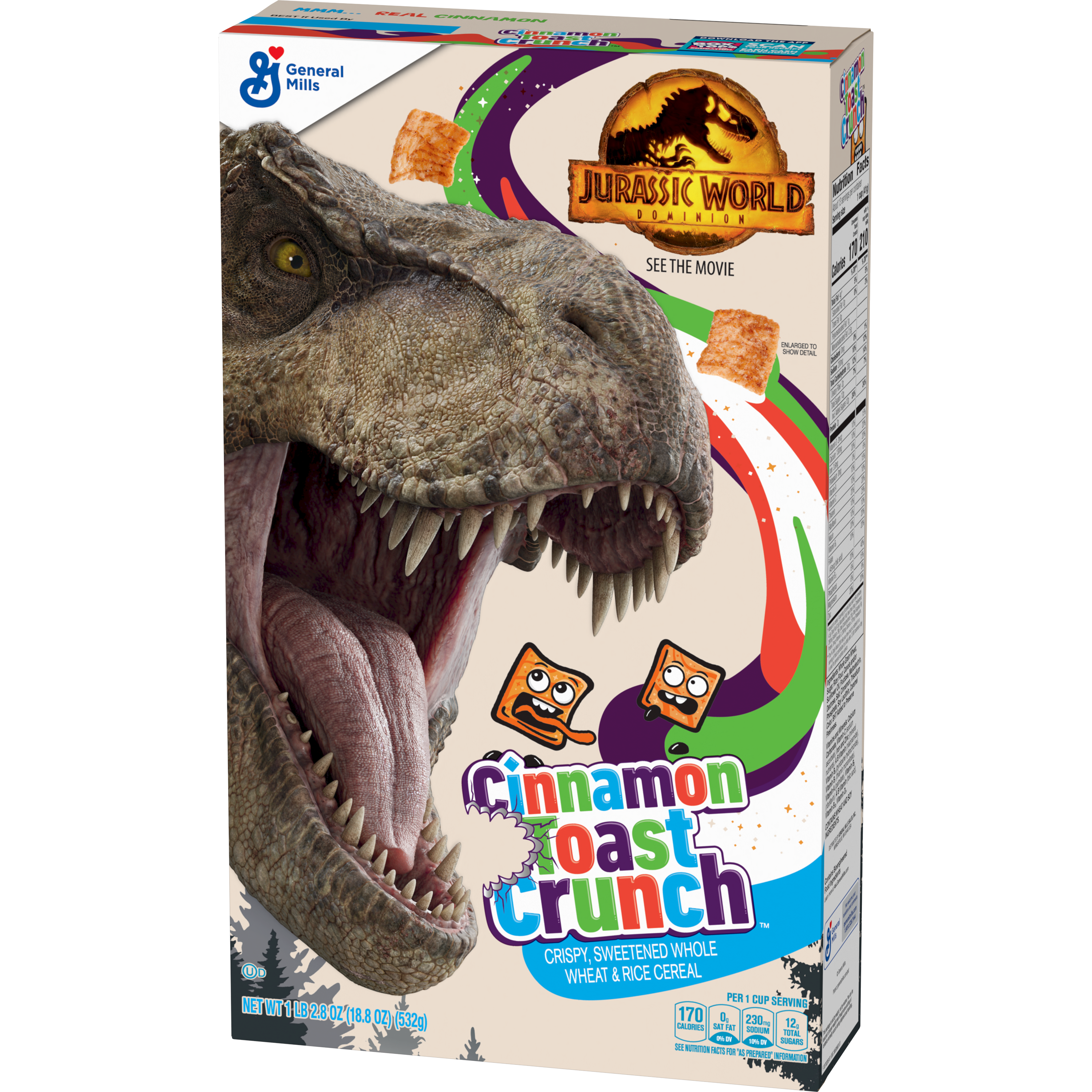 Jurassic World Cinnamon Toast Crunch box