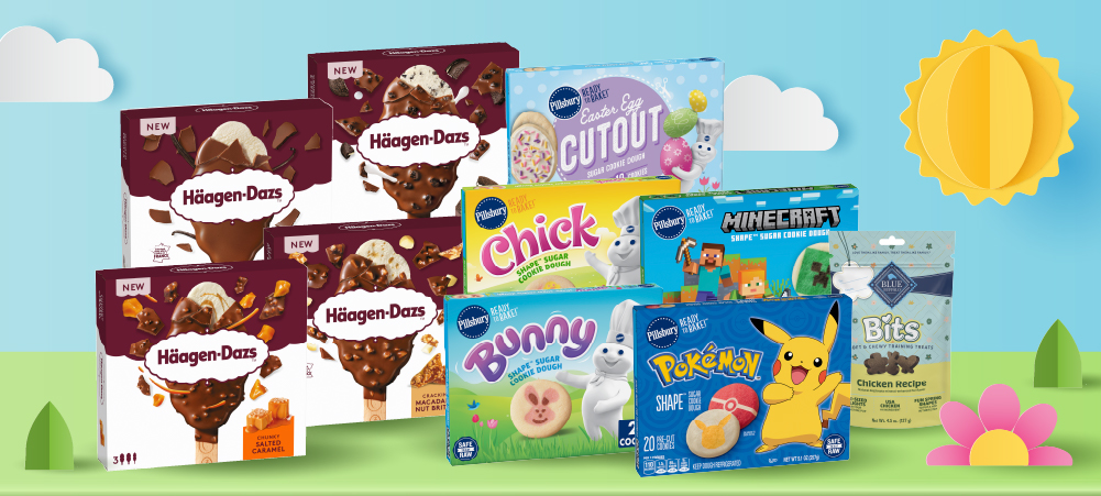 A collection of General Mills products